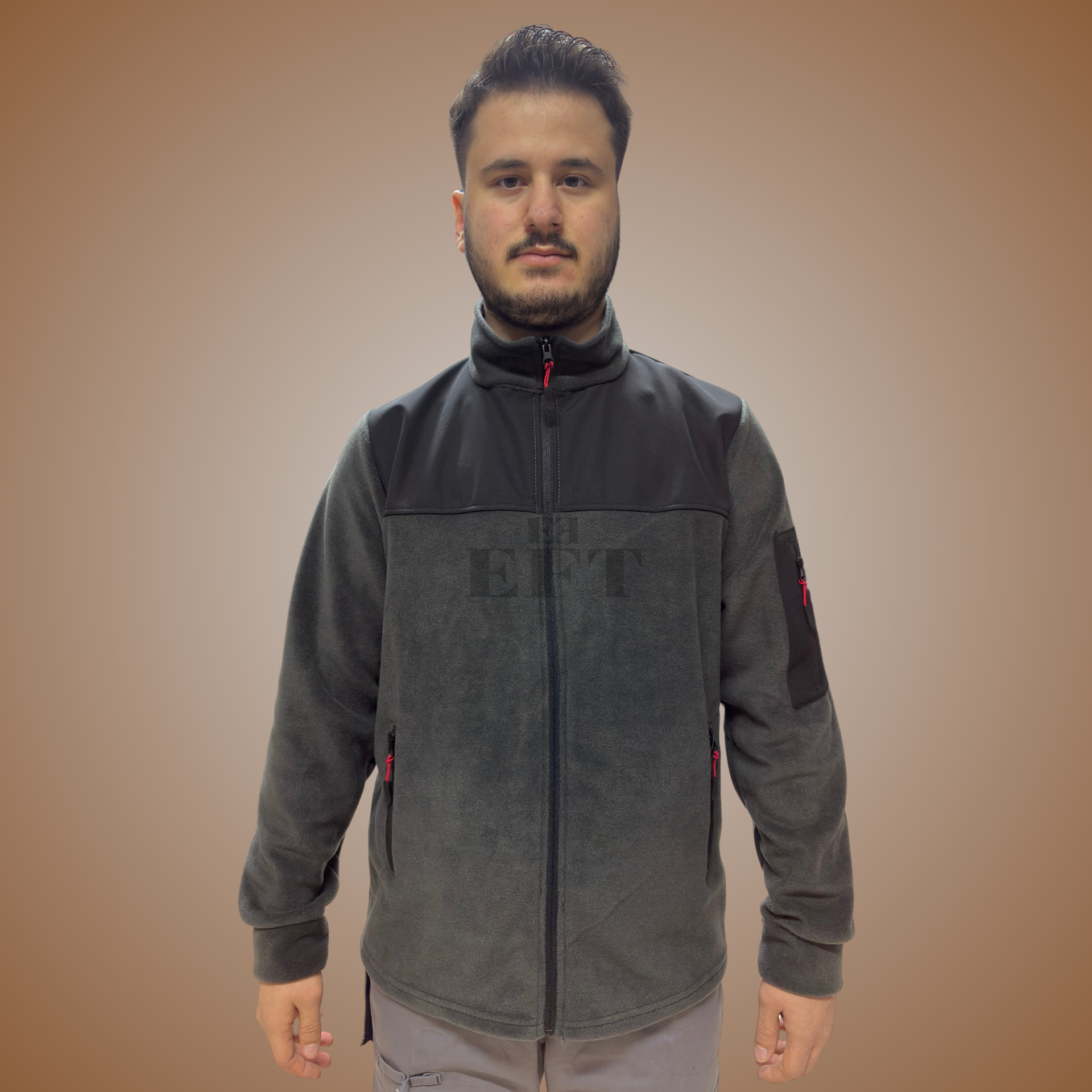 GRİ POLAR CEKET MODELLERİ SOFTSHELLİ