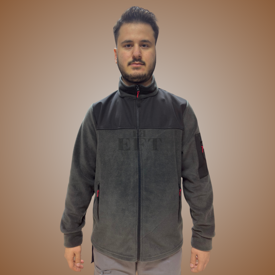 GRİ POLAR CEKET MODELLERİ SOFTSHELLİ