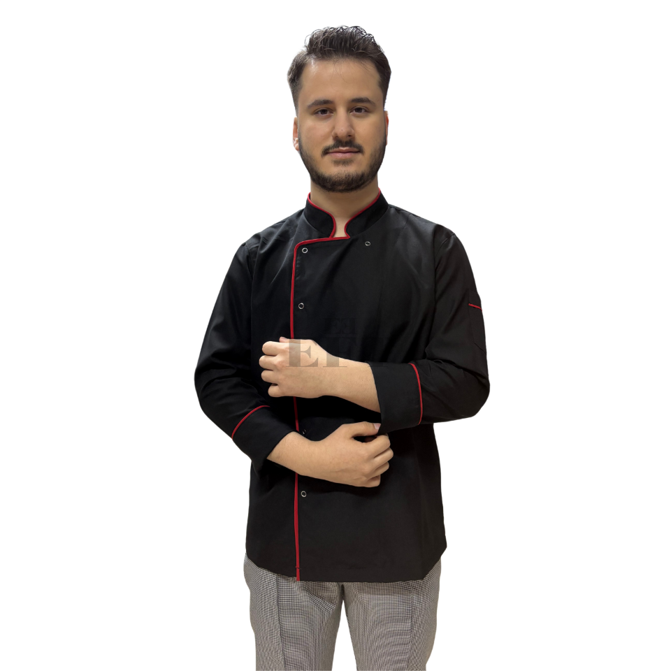 SİYAH AŞÇI CEKETİ KLASİK MODEL