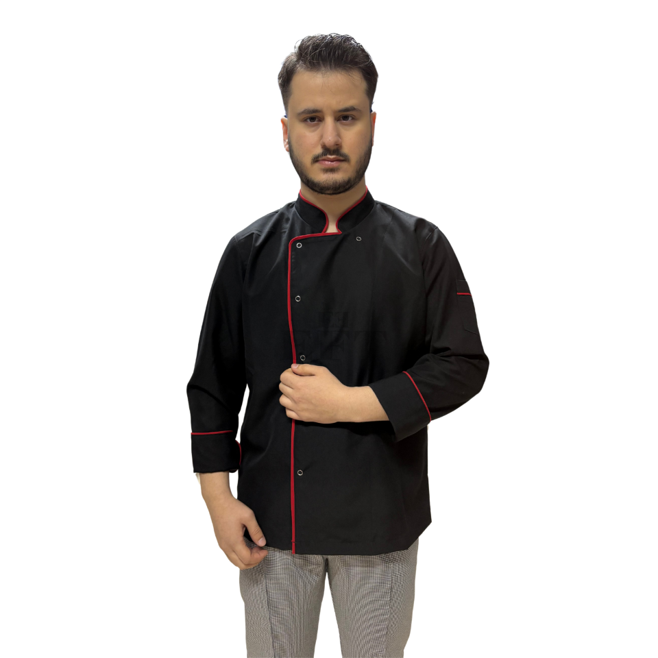 SİYAH AŞÇI CEKETİ KLASİK MODEL